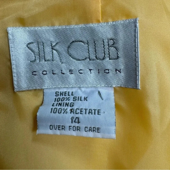 Beautiful 100% Silk yellow Shift Dress by Silk Club - Picture 4 of 6